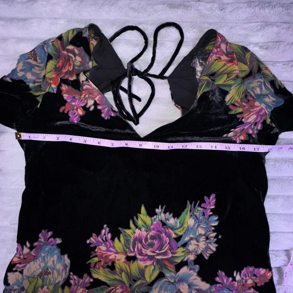 Free People Dress‎ Womens Small Misha Velvet Burnout Mini Witchy Whimsigoth
